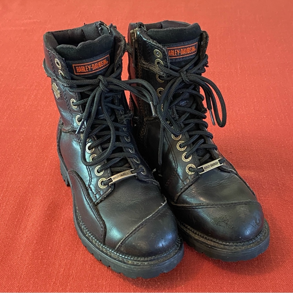 Harley Davidson 84053 CASPER LOGGER Women's Black Motorcycle Riding Boots Sz 6.5